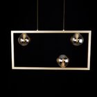 Pendente Orbit 3 Globos Bola Champagne E Dr Studioluce + 3x G