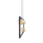 Pendente Orbit 3 Globos Bola Champagne E Pt Studioluce P/ 3x