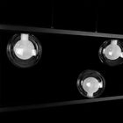 Pendente Orbit 3 Globos Transparente E Pt Studioluce + 3x G9