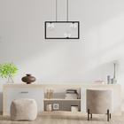 Pendente Orbit 3 Globos Transparente E Pt Studioluce + 3x G9