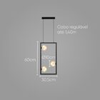 Pendente Orbit 3 Globos Vidro Pdh1557chpt + 3x G9 Bq Studiolu