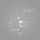 Pendente Orbit 4 Globos Esferas Pdh1530do + 4x G9 Bf Studiolu