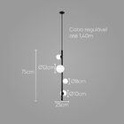 Pendente Orbit 4 Globos Esferas Pdh1530pt + 4x G9 Bq Studiolu