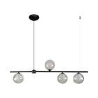 Pendente Orbit Preto 4 Globos Phd1539 Studioluce + 4x Led G9