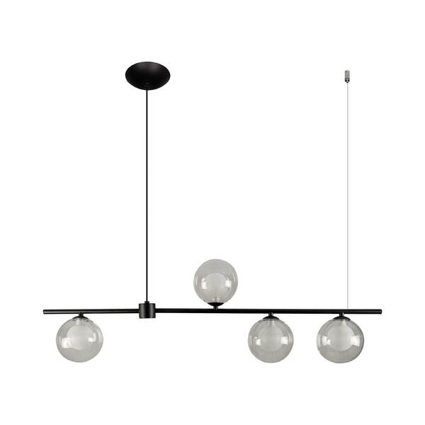 Pendente Orbit Preto 4 Globos Phd1539 Studioluce + 4x Led G9