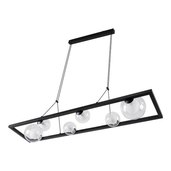 Pendente Orbit Preto 6 Globos Esferas Studioluce Pdh1526 St21