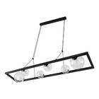 Pendente Orbit Preto 6 Globos Pdh1526 + 6x Led G9 5w Branco F