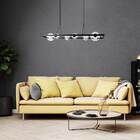 Pendente Orbit Preto 6 Globos Pdh1526 + 6x Led G9 5w Branco F