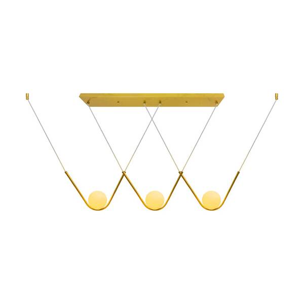 Pendente Oscar 108cm P/ 3xg9 Cúpula De Vidro Bella St1885