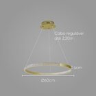 Pendente Othon Ouro Anel 60cm Led Zr146-gd Starlux St2638