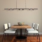 Pendente Oto Preto E Rose Led 30w 3000k Bivolt 140cm Kw006 Be