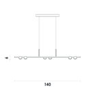 Pendente Oto Preto E Rose Led 30w 3000k Bivolt 140cm Kw006 Be