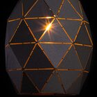 Pendente Otto Preto 15cm Colmeia + Led 1x E27 Bq Zr109 Starlu