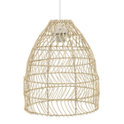 Pendente Oval 1 Lâmpada Vime Rattan E27 30cm Oikos