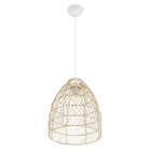 Pendente Oval 1 Lâmpada Vime Rattan E27 30cm Oikos