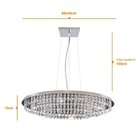 Pendente Oval 66x40cm 10 Luzes G9 Itália Bronzearte Cromo