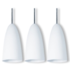 Pendente Oval Millenium Branco Kit Com 3