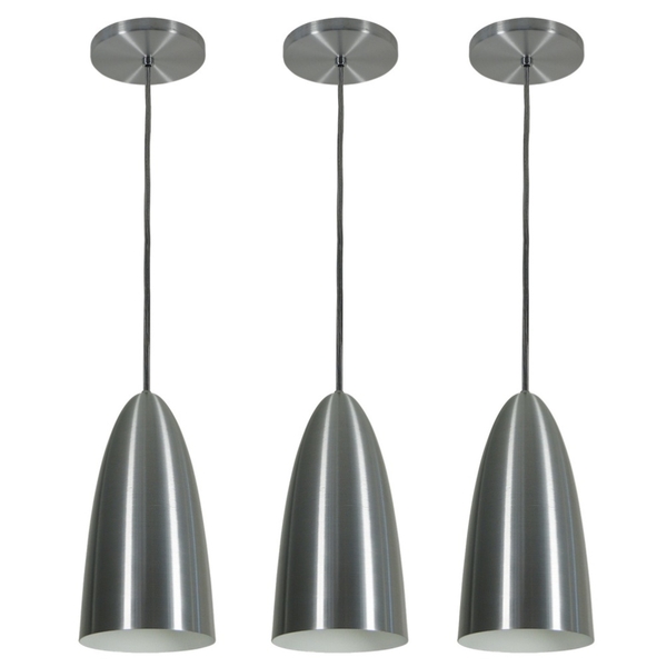 Pendente Oval Millenium Branco Kit Com 3