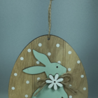 Pendente Ovo Com Coelho 17cm