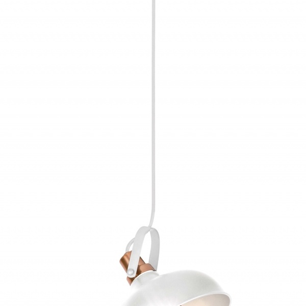 Pendente Oxford 632/1 Branco/cobre (20x20x20) 1 Lampada Soque