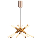 Pendente Palito Tubo Dourado 36w Sindora Dcd01165