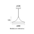 Pendente Para 1 Lâmpada Chapéu Chinês Premium Blumenau