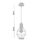 Pendente Para Cozinha Industrial 110x14,5 Metal Preto