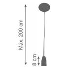 Pendente Para Cozinha Loose 8cm Cobre Mate 50611 Preludio