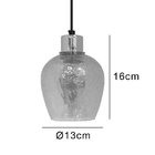 Pendente Paris 1977 Retrô com Vidro Âmbar e Acabamento Cobre