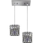 Pendente Paris Cristal Quadrado 12x27x12,5cm 2 Luzes G9 Gppr1