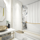 Pendente Pendente Tubo Dourado 30cm Cabo Cristal + Led Lâmpad