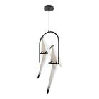 Pendente Perch 2 Birds Pássaros Origami Led 12w Preto St1786