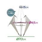 Pendente Perch 3 Birds Pássaros Origami Led 36w Cromado Starl