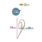 Pendente Perch Bird Pássaro Origami Rose Gold Led 6w St1755