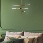 Pendente Pétra Oc009 Bella Iluminação Dourado/transparente