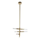 Pendente Pétra Oc009 Bella Iluminação Dourado/transparente