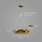 Pendente Petra Starlux Zr104-agd Led 2700k 3 Cúpulas St2582