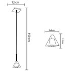 Pendente Pirâmide De Cristal K5 Isadora Design Cinza