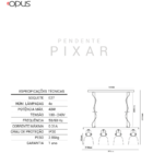 Pendente Pixar Cinza E27 Bivolt