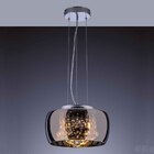 Pendente/plafon Em Vidro E Cristal Attractive Cromado 28cm G9