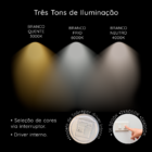 Pendente/plafon Esme Branco 55cm Redondo 3000k E 6000k 48w -