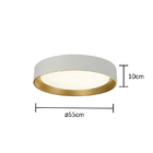 Pendente/plafon Esme Branco 55cm Redondo 3000k E 6000k 48w -