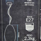 Pendente Polaris Vidro Grey 1xe27 Avant