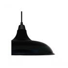 Pendente Prato Em Poliestireno 16x32cm Preto