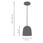 Pendente Premium Taça Branco Kit Com 4