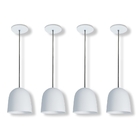 Pendente Premium Taça Branco Kit Com 4