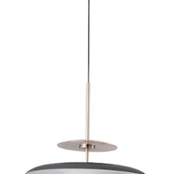 Pendente Preto Fosco E Dourado 20cm Led 10w 3000k Bivolt