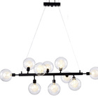 Pendente Preto Globos Transparente 95cm 10g9 14595-pl