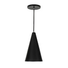Pendente Preto Metal Cone Luz Vita