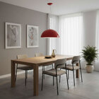 Pendente Pretoria Meia Lua Vermelho 38cm 1e27 Pd380/vm